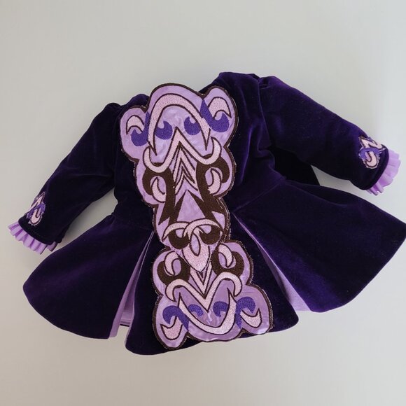New Custom Handmade Irish Dancing Velvet Solo Dress Outfit For 18 Inch Dolls - Picture 2 of 10